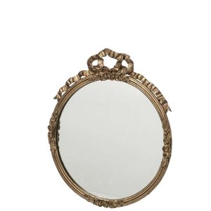 WALL MIRROR TED PEWTER BRASS