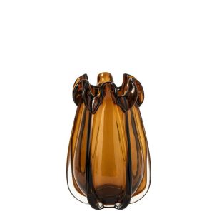 VASE GLASS BROWN SMALL