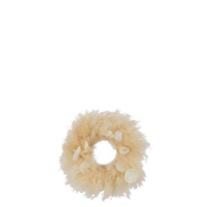 WREATH DRIED PLANTS/LEAVES NATURAL SMALL