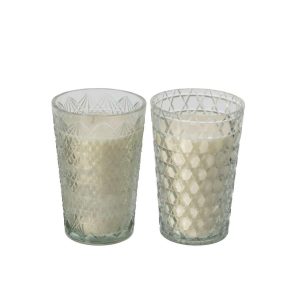 SCENTED CANDLE VICTOR & VICTOIRE WAX WHITE LARGE ASSORTMENT OF 2