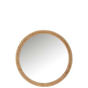 MIRROR ROUND FIR WOOD/GLASS NATURAL