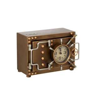TABLE CLOCK METAL GOLD