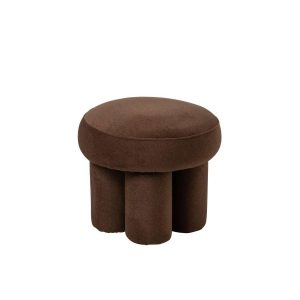 POUFFE LEGS PLYWOOD/FABRIC TAUPE SMALL