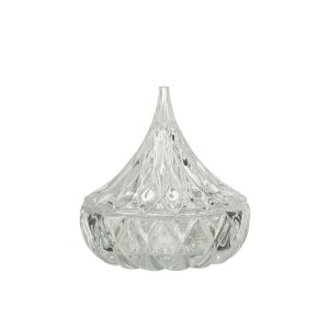 JAR POINTY CUT GLASS TRANSPARENT