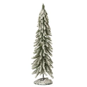 CHRISTMAS TREE WITH SNOW PET DARK GREEN/WHITE LARGE