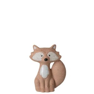 FOX STONEWARE APRICOT/WHITE SMALL