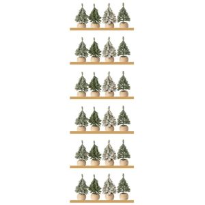 PALLET OF 6X24 PIECES CHRISTMAS TREE POTTED POLYETHYLENE DARK GREEN/NATURAL