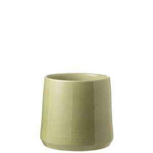 FLOWERPOT ROUND CERAMIC GREEN LARGE
