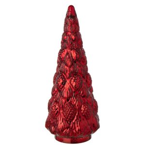 TREE GLASS CHRISTMAS RED
