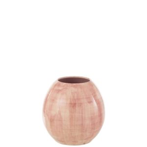FLOWER POT HAND PAINTED CERAMIC ROSE LARGE