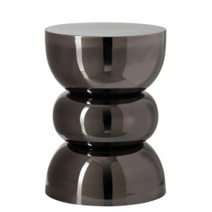 SIDE TABLE CHROME IRON BLACK