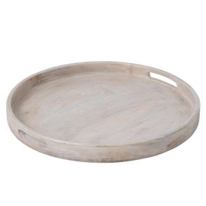 TRAY MANGO WOOD WHITE