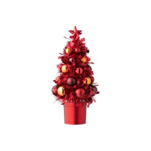 CHRISTMAS TREE BAUBLES POLYSTYRENE CHRISTMAS RED/ORANGE