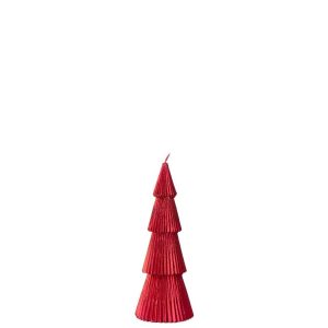 CANDLE PINE TREE PARAFFIN CHRISTMAS RED SMALL