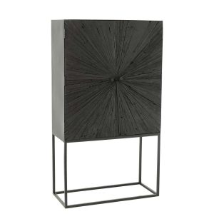 CUPBOARD SHANIL WOOD/IRON BLACK