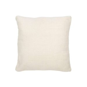 CUSHION WOVEN WOOL CREAM LARGE