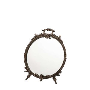WALL MIRROR TOD PEWTER BRASS