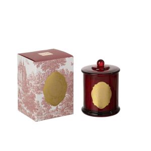 SCENTED CANDLE ECLAT ROYAL WAX BURGUNDY/GOLD LARGE