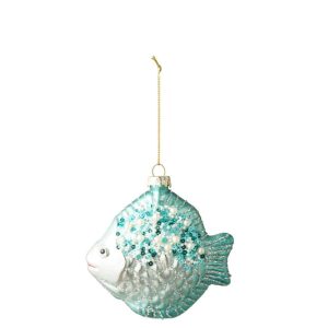 HANGER FISH GLASS AZURE BLUE