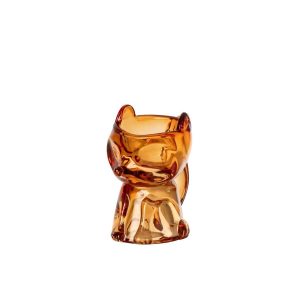 EGG CUP FOX GLASS BROWN