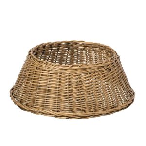 CHRISTMAS TREE SKIRT WICKER NATURAL/GREIGE LARGE