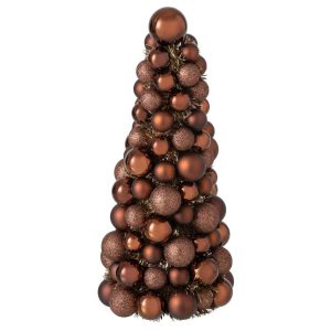 CONE CHRISTMAS BAUBLES PS DARK BROWN