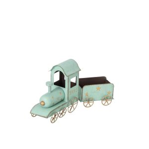 TRAIN IRON LIGHT BLUE/GOLD