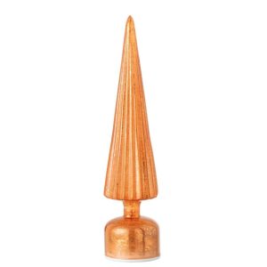 TREE LED TURNING CRACKLED GLASS ORANGE LARGE