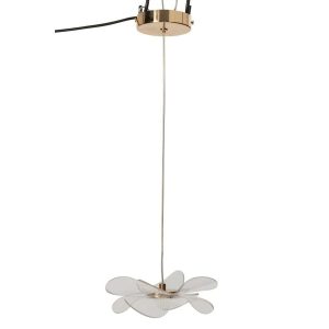 CEILING LAMP FLOWER ACRYLIC GOLD SMALL