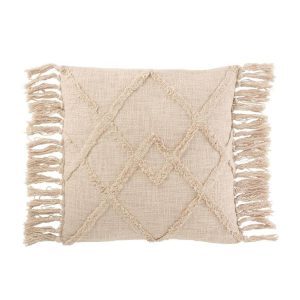 CUSHION SQUARE RHOMBUS COTTON POLYESTER CREAM