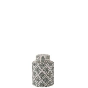 JAR DECORATIVE KOUSA PORCELAIN BLUE/WHITE SMALL