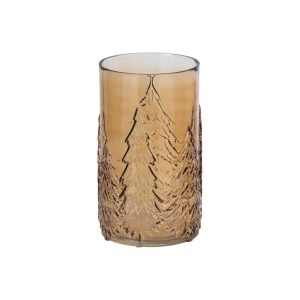 VASE TREE GLASS BROWN LARGE