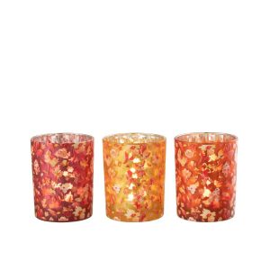 Lysglass holder assortert farge- 12,5 cm