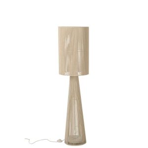 FLOOR LAMP ROPE CLOTH GREIGE MEDIUM