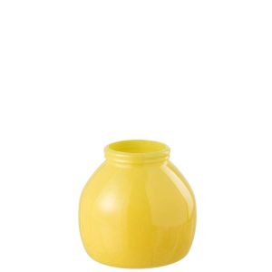 VASE GLASS YELLOW SMALL