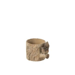 FLOWERPOT SQUIRREL CEMENT BEIGE/BROWN EXTRA SMALL
