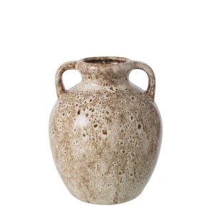 VASE 2 HANDLES PORCELAIN TAUPE