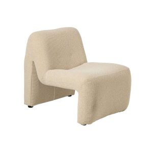 LOUNGE CHAIR MARGO PLYWOOD/FABRIC ECRU