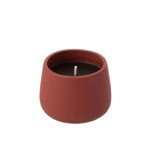 OUTDOOR CANDLE CYRA CEMENT RED MEDIUM-31 HOURS