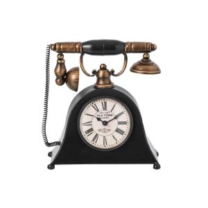TABLE CLOCK METAL BLACK