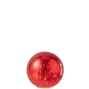 BALL LED GLASS RED SMALL