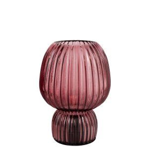 TABLE LAMP GLASS BURGUNDY