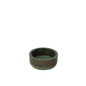 BOWL ROUND MANGO WOOD DARK GREEN SMALL