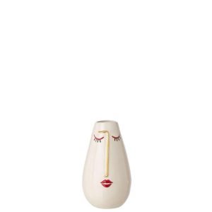 VASE FACE STONEWARE MULTI MEDIUM