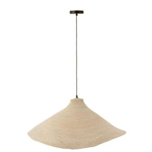 HANGING LAMP CONE SEAGRASS WHITE