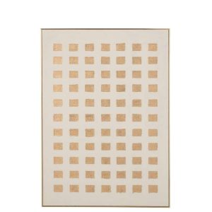 PAINTING SQUARES MDF GOLD/WHITE