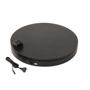 ROTATING BASE ROUND + SOCKET 100KG PLASTIC BLACK MEDIUM