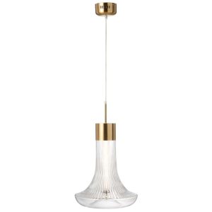 HANGING LAMP LED GOLD METAL/GLASS TRANSPARENT