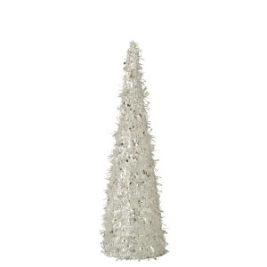CONE TINSEL POLYESTER SILVER SMALL