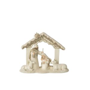 NATIVITY STONE LIGHT BEIGE/GOLD SMALL